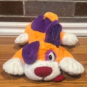 Orange and Purple Stuffed Animal Dog